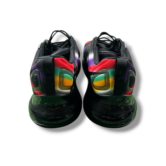 Nike Air Max 720 Black Neon Streaks AO2924-023 Athletic Sneaker Mens US 15 GUC